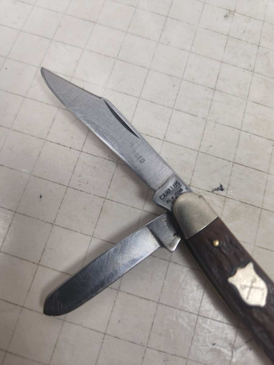 ダッチアーミー　used 　美品 Camillus 165 Pocket Knife Crossed Swords 3 Blade Stainless Steel