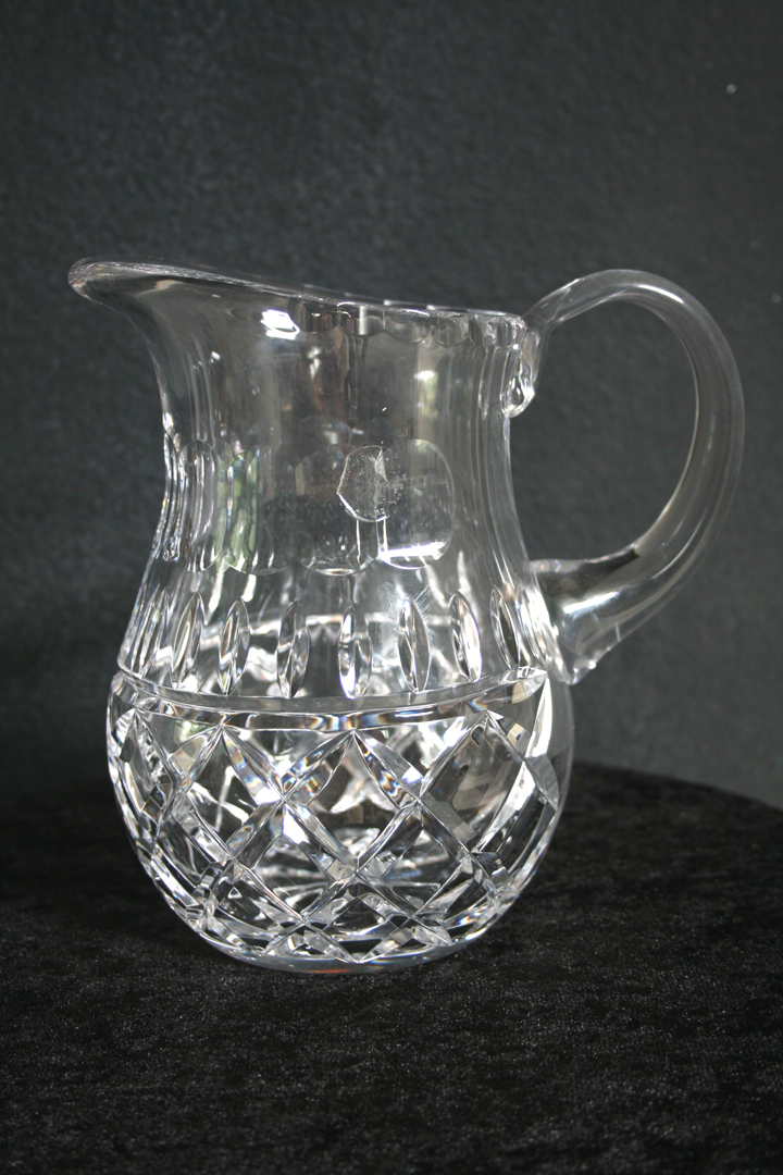 SIGNED Galway Rathmore Crystal 32 oz. Pitcher with Applied Handle