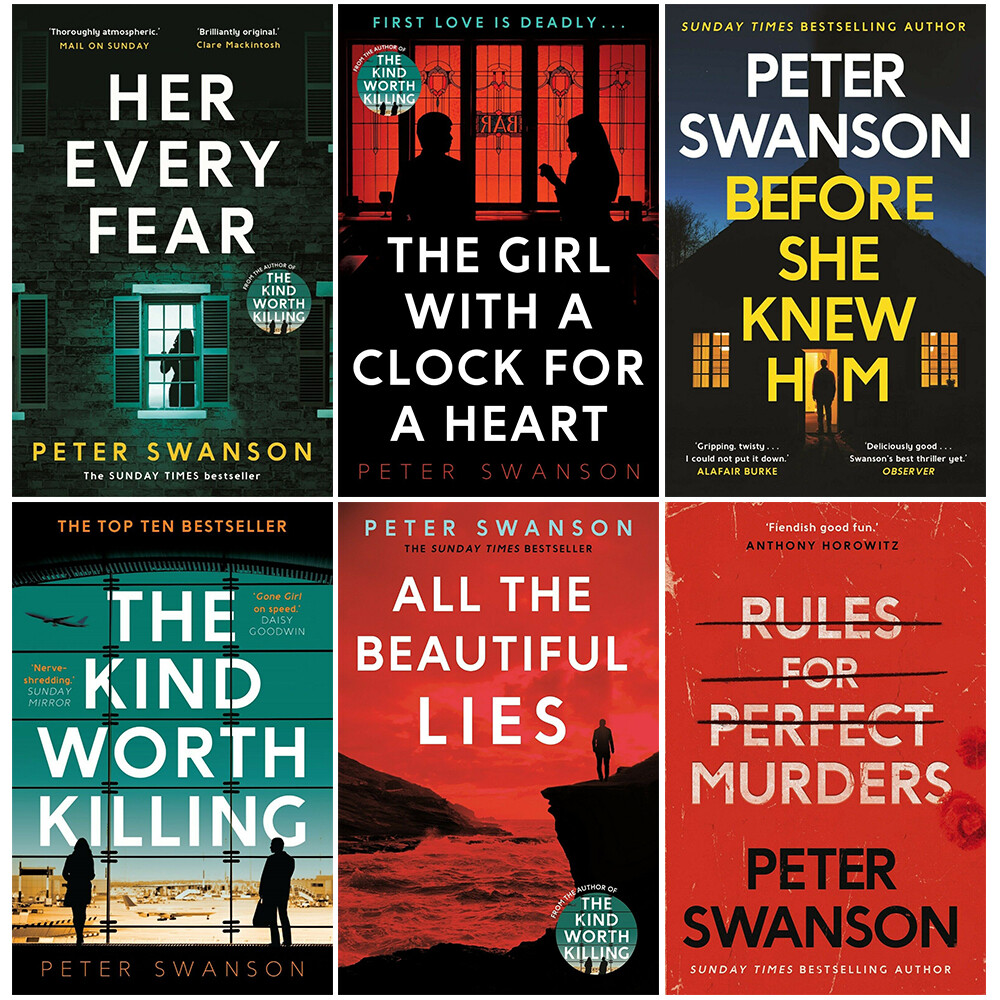 Peter Swanson 6 Books Collection Set Kind Worth Killing, Before She Knew Him NEW