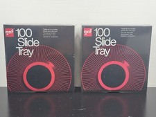  2 GAF Rototray 100 Slide Tray Sawyers Anscomatic Sears Wards Projector USA NEW