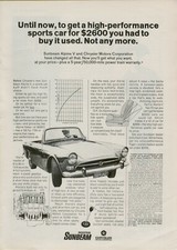 1967 Chrysler Sunbeam Alpine V Sports Car Convertible British  Vintage Print Ad