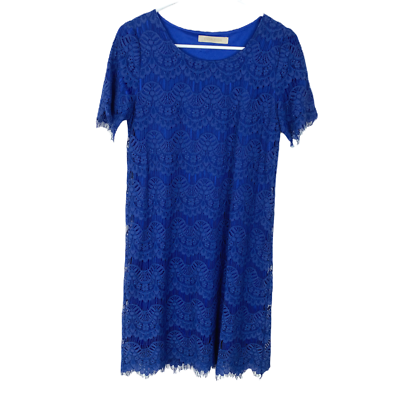 chinese dress ladies LIGHT BLUE LACE COLLARED SHIFT DRESS