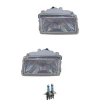 Scheinwerfer Hauptscheinwerfer Set Halogen H4 FüR Fiat Uno Inklusive Lampen