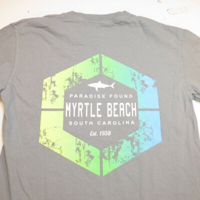 COMFORT COLORS MYRTLE BEACH SOUTH CAROLINA TEE T SHIRT Mens S Gray