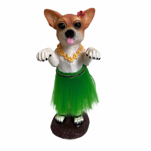 Puggle Dog Wackelkopf-Figur – Auto-Armaturenbrett-Deko, Handbemalt, Ca. 8,9 Cm, Mit Klebepad, Schal Abnehmbar