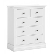 Corndell Bordeaux White Painted 2+3 Drawer Chest MS3GF