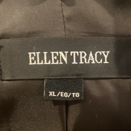 Ellen Tracy Brown Soft Leather Jacket 3 Button Closure Side Pockets Women’s XL - Picture 10 of 14