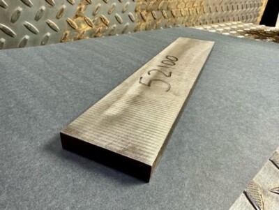 STEEL 52100 solid Bar Stock 2.25'' wide x 7/16 thick 11'' long, knife forging #3.5