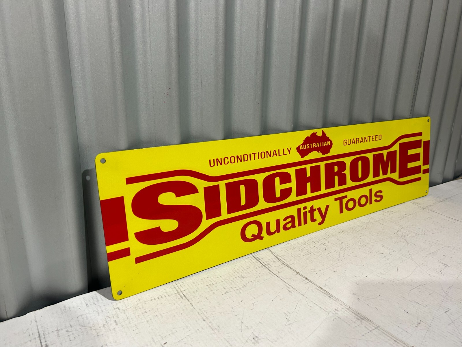 Man Using Sidchrome SIDCHROME TOOLS HEAVY DUTY SIGN 800 X 200 FREE POST SPANNER MAN | eBay