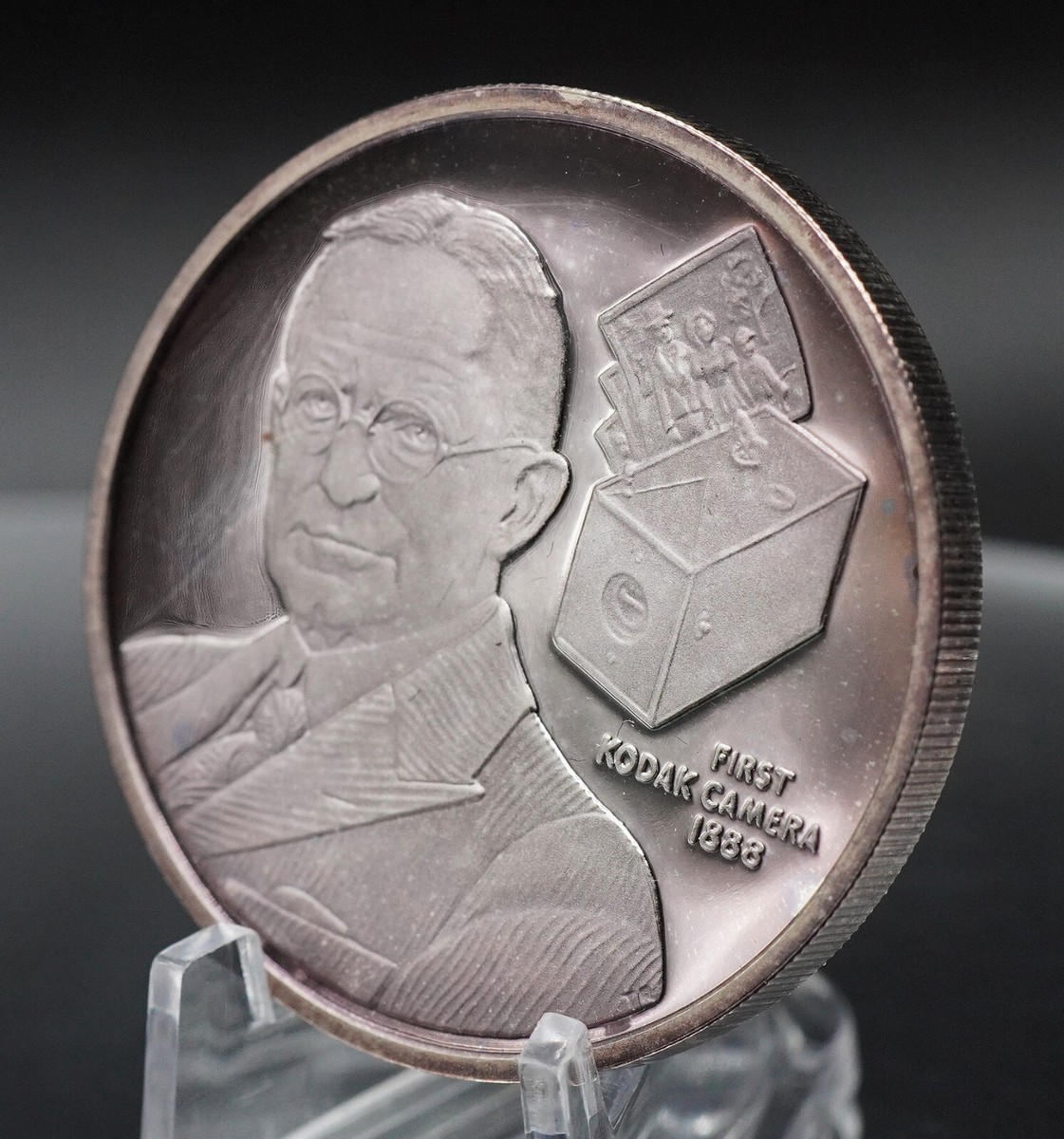 1st KODAK camera George Eastman Photography TONED JM 1oz 999