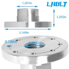 LABLT 3" Steel Face Plate Woodworking Lathe Faceplate For 1" × 8 Tpi Spindle
