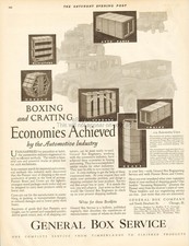 1926 General Box Company Chicago IL Automotive Industry Parts Boxing Crating Ad