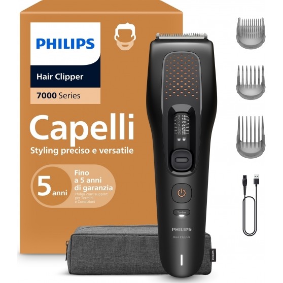 Philips Uomo Nero Regolabarba + Tagliacapelli, Serie 7000 - Immagine 2