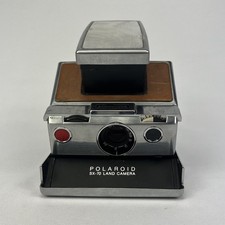 Vintage Polaroid SX-70 Land Camera Untested Folding Brown Leather Instant 1970s