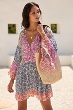 NWT Size S - Anthropologie Cotton Boho Cover up mini Dress (NWT US$ 98)