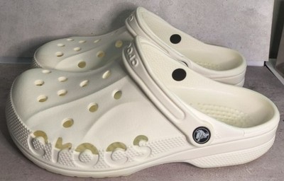 Crocs Baya Clog White Slip-On 208186 Women's Sz 10