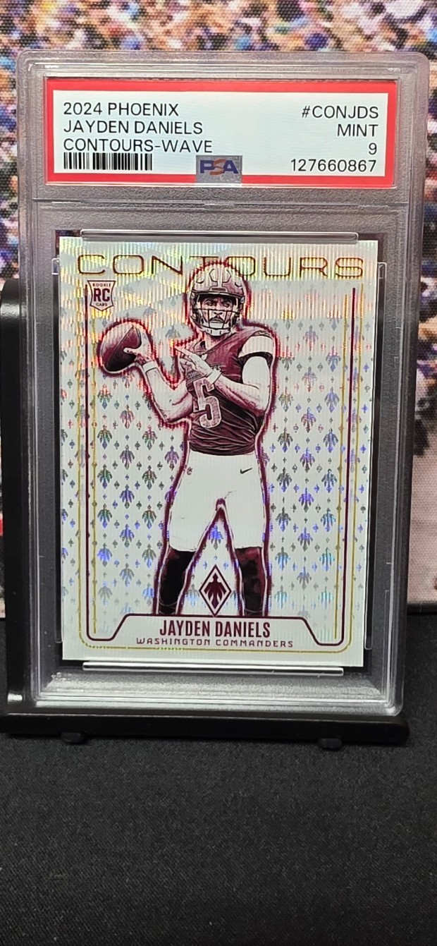 2024 Panini Phoenix - Contours WAVE Jayden Daniels #CON-JDS (RC) PSA9