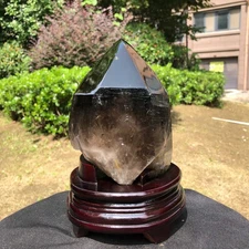 4.81LB Natural Smoky  Quartz Crystal Freeform Mineral Specimen Healing+stand