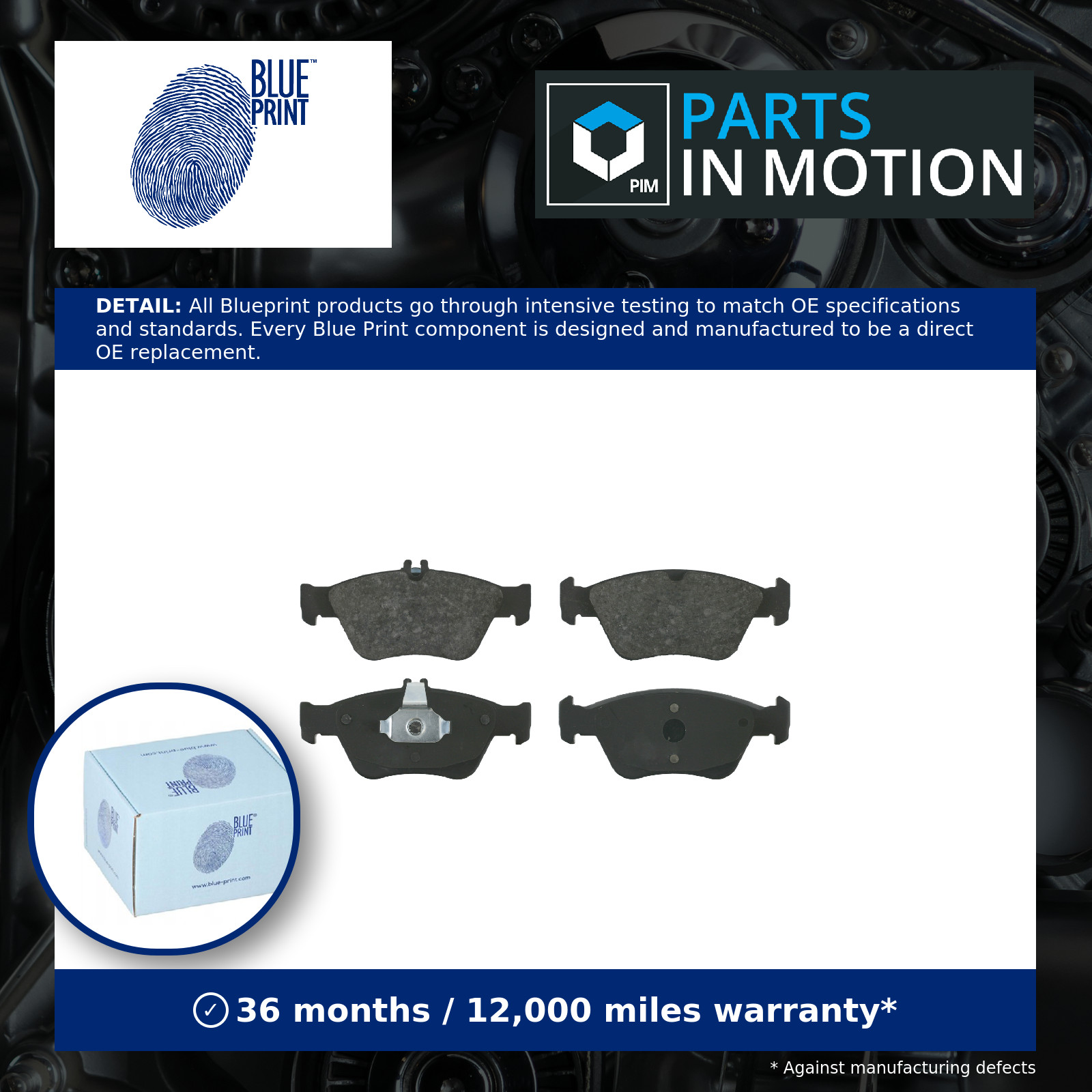 Brake Pads Set fits MERCEDES E250 S210, W210 2.5D Front 96 to 99 Blue Print New - Image 11