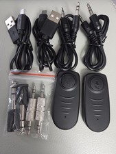 Rockville BT-LINK Pair of Aux to Bluetooth Adapters To Link 2 Speakers Together