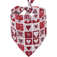 Valentine Dog Bandana Reversible Triangle Bibs Scarf for Dogs Cats Pets