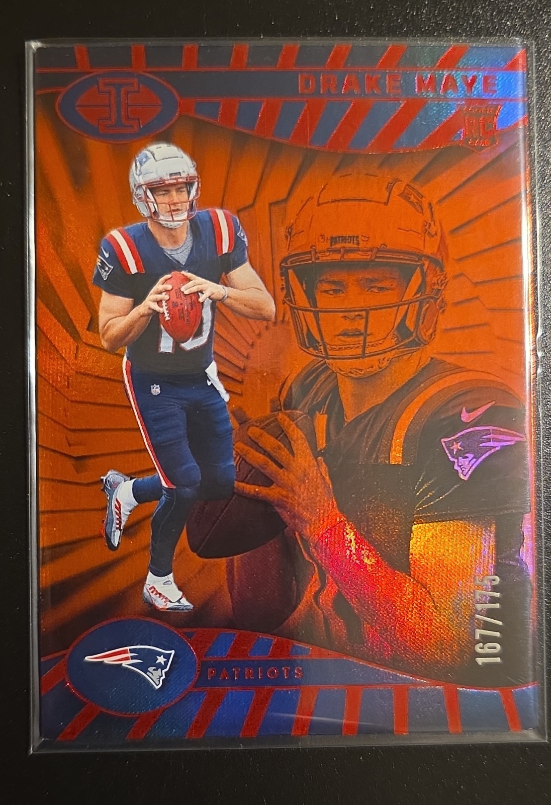 2024 Panini Illusions - Drake Maye #59 Trophy Collection Red /175 (RC)