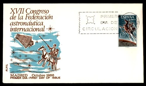 Mayfairstamps Spain FDC 1966 Spacecraft and Men on Horse First Day Cover aaw_821