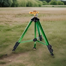 Impact Sprinkler Head on Tripod Base, Heavy Duty Lawn Sprinkler, 360 Degree L...