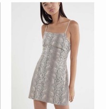 Urban Outfitters Snake Print Textured Strappy Back Minidress| Medium| Zipper