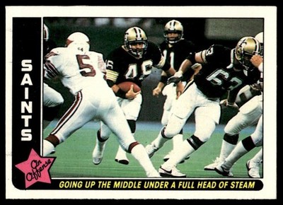1985 FLEER TEAM ACTION GOING UP THE MIDDLE UNDER A FULL HEAD OF STEAM C NEW