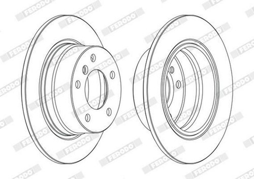 2x FERODO Disque de frein Arrière pour BMW Z4 Roadster (E85) 280mm DDF1284C