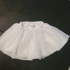 imagir8 Toddler Tutu Skirt White Tulle Unisex Elastic Waist Short Party