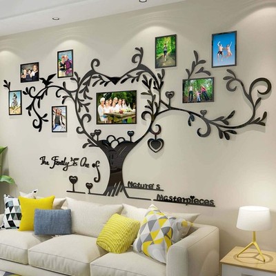Love Family Tree Picture Frame Collage Removable 3D DIY Acrylic Wall Decor St...