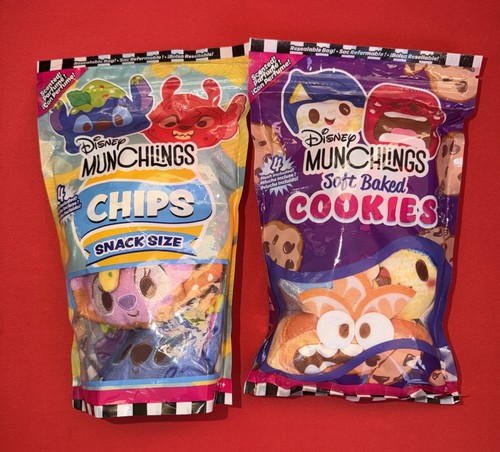 Disney Munchlings Lot Of 2 Chips Snack Size Soft Baked Cookies Scented Plush