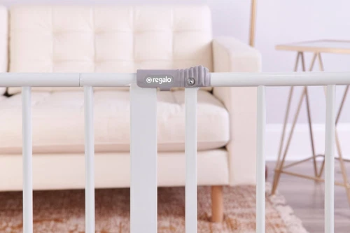 Baby Safety Gate 29”- 47” Extra Wide Walk Thru Pet Dog Fence Door Child Indoor - Picture 7 of 12