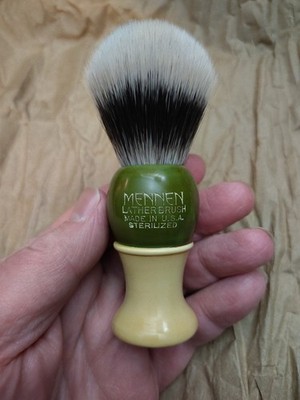 Vintage Restored 1927 Mennen Shave Brush New 22mm Synthetic Knot (Repaired)