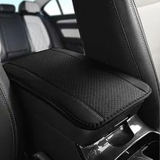 Car Center Console Cushion Pad, 12.4" 7.48" Leather Waterproof Auto -Black