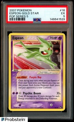 2007 Pokemon POP Series 5 #16 Espeon Gold Star PSA 5 EX