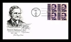 DR JIM STAMPS US COVER FRANCIS PARKMAN PROMINENT AMERICANS FDC BLOCK ARTMASTER