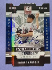 2009 Donruss Elite Extra Edition Aspirations Signatures Nathan Karns Auto /100