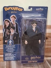 BendyFigs Noble Toy Collection Harry Potter 7" Action Figure with Display Stand