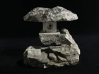 R0071 Vintage Japanese Stone Lantern Miniature Suiseki Bonsai Garden Ornament
