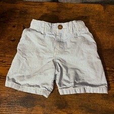 Carter's Blue White Stripe Pull-On Elastic Waistband Shorts Kids 4T 