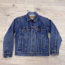 Vintage Levis Jacket Kids 14 Washed Denim Jean Button Trucker Collar 70706-0216