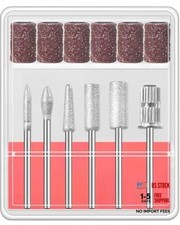 6 Pcs Nail Drill Bits Set - 3/32" Professional Nail Bits for Manicure  Pedicure