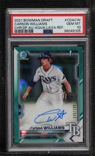 2021 Bowman Draft Aqua Lava Refractor Carson Williams PSA 10 GEM MT Auto 13c1