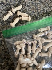 100 -  1”  Mini Wooden Shaker Pegs  Unfinished Birch