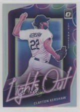 2021 Panini Donruss Optic Lights Out Holo Prizm Clayton Kershaw #LO14 0g76