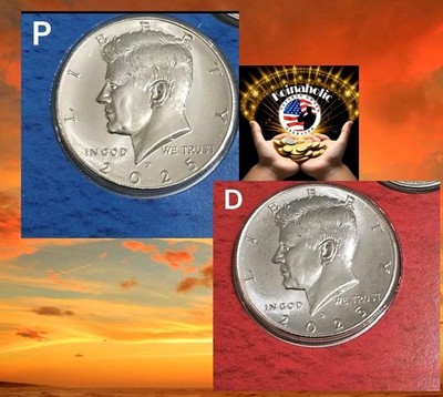 2025 PD Kennedy Half Dollar, 2 coin set, From UNCIRCULATED MINT SET, Fast   