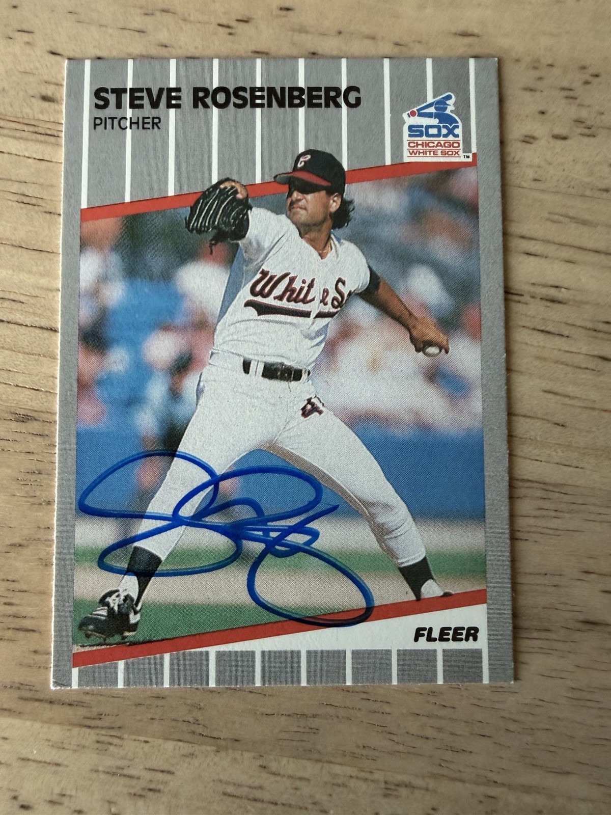 Steve Rosenberg Signed 1989 Fleer Update #U-22 Chicago White Sox Autograph Auto